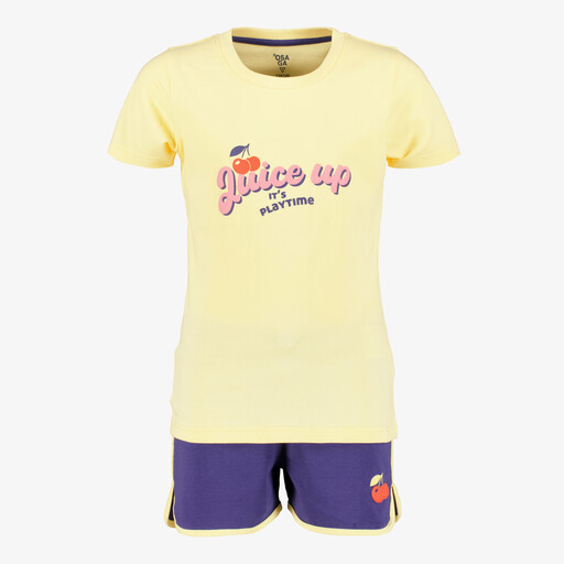 Meisjes sport set geel paars