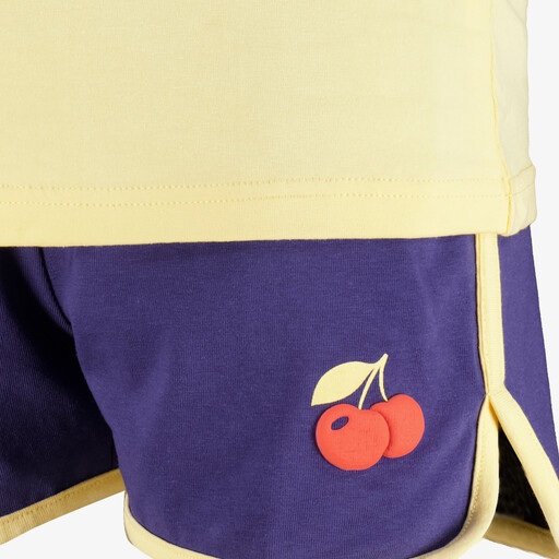 Meisjes sport set geel paars