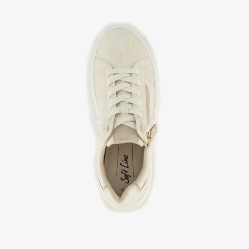 Dames sneakers met H leest beige