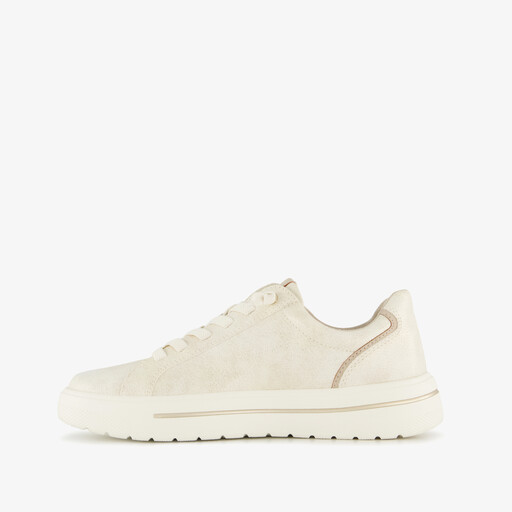 Dames sneakers met H leest beige