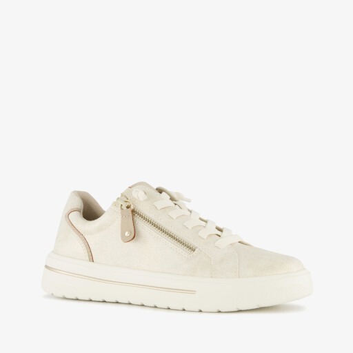 Dames sneakers met H leest beige
