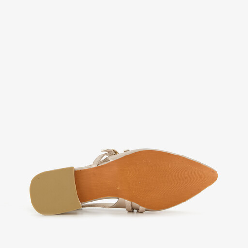 Slingbacks champagne goud