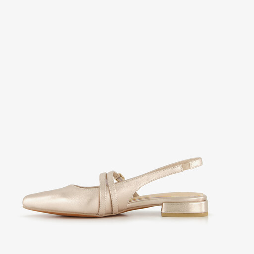 Slingbacks champagne goud