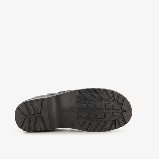 Boston leren klompen zwart