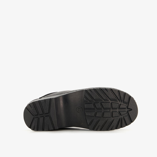 Miami leren klompen zwart