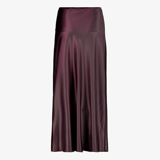 Dames maxi rok bordeauxrood