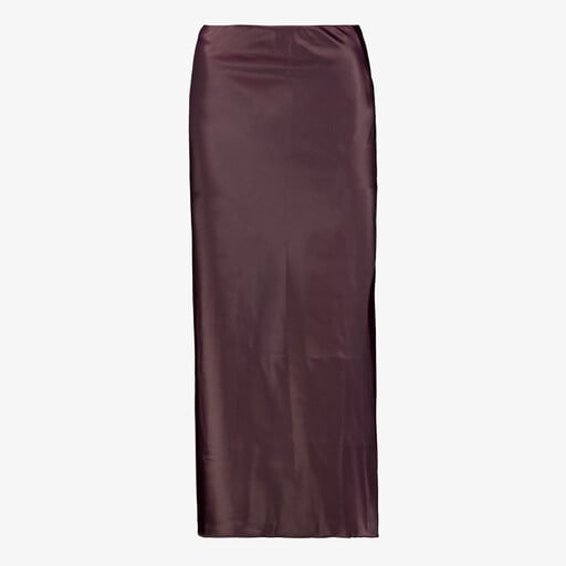Dames maxi rok bordeauxrood