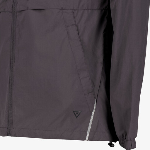 Heren hardloop jas donkergrijs