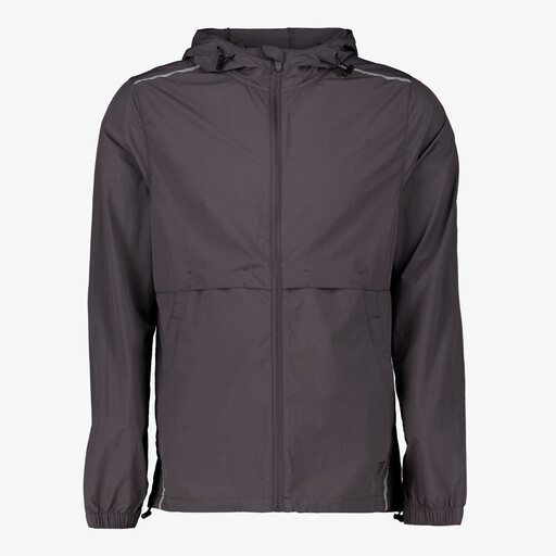 Heren hardloop jas donkergrijs