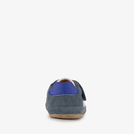 Suede babyschoenen blauw