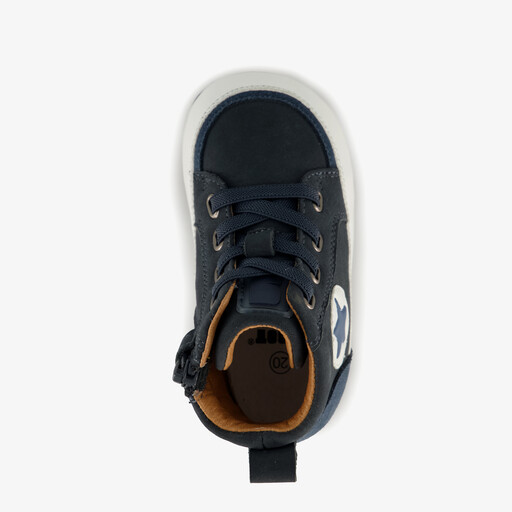 Leren babyschoenen donkerblauw