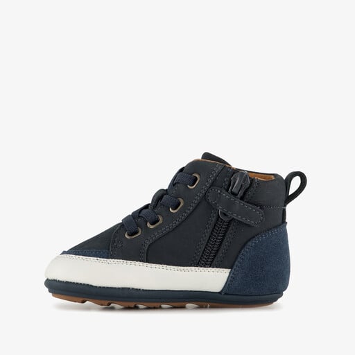 Leren babyschoenen donkerblauw