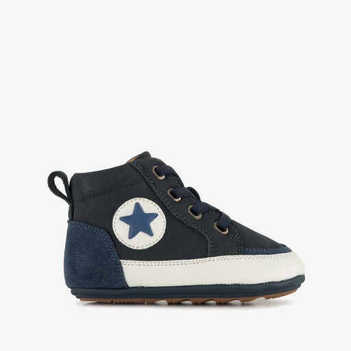 Leren babyschoenen donkerblauw