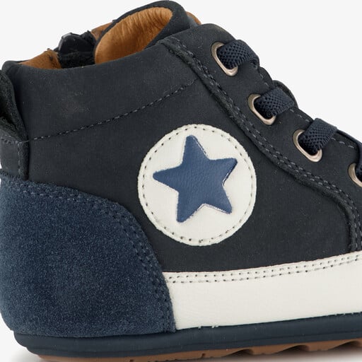 Leren babyschoenen donkerblauw