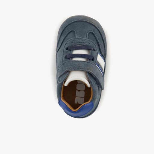Suede babyschoenen blauw