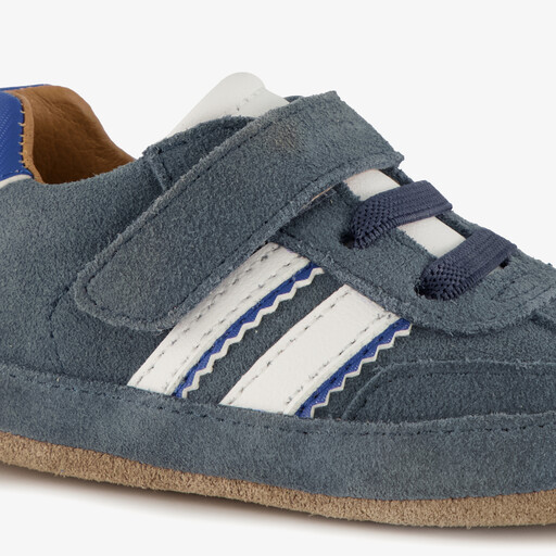 Suede babyschoenen blauw