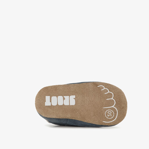 Suede babyschoenen blauw