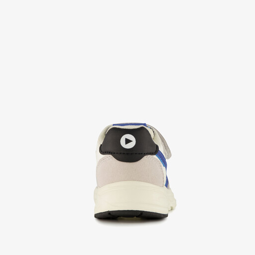 Leren jongens sneakers grijs blauw