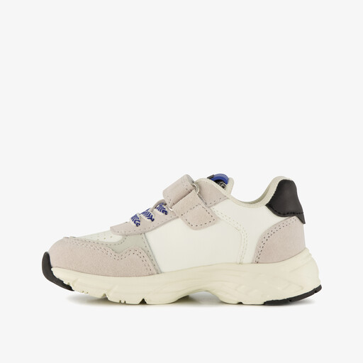 Leren jongens sneakers grijs blauw