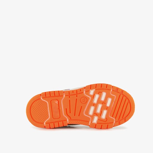 Leren jongens sneakers oranje blauw