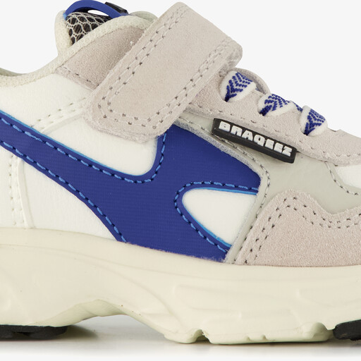 Leren jongens sneakers grijs blauw