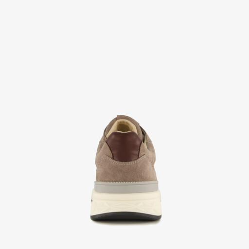 Suède heren sneakers taupe
