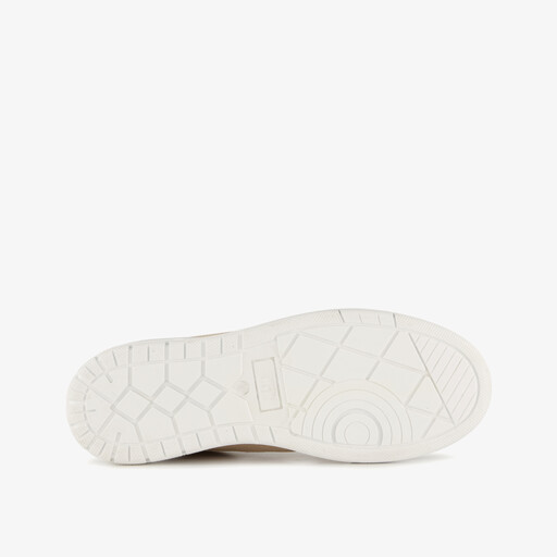 Leren heren sneakers beige wit