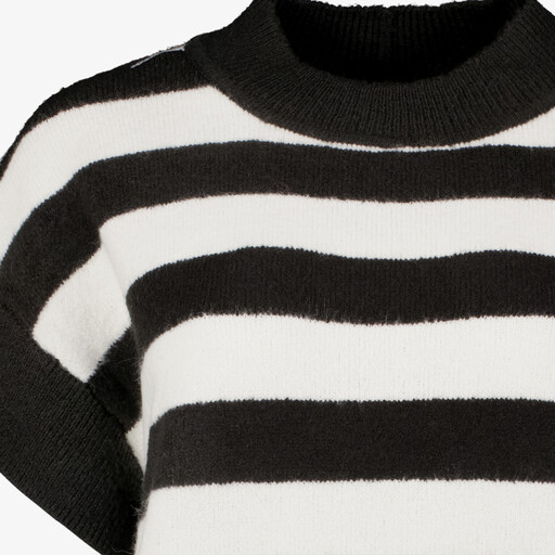 Dames spencer met strepen zwart wit