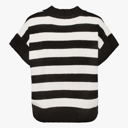 Dames spencer met strepen zwart wit