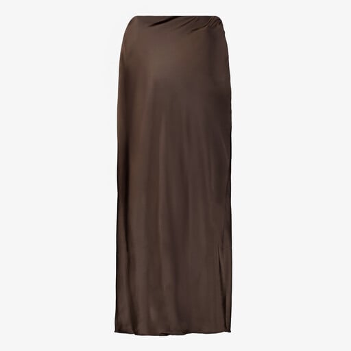 Dames maxi rok bruin