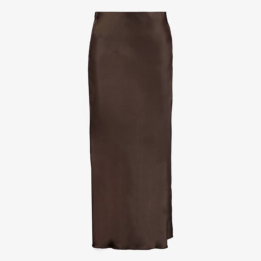 Dames maxi rok bruin
