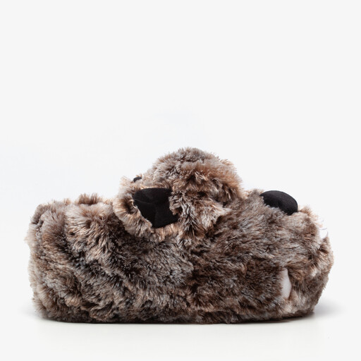 Heren pantoffels hond bruin