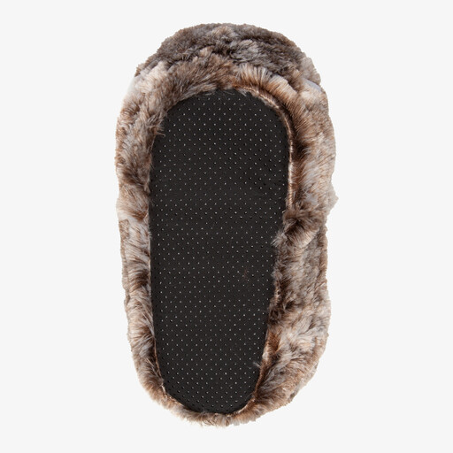 Heren pantoffels hond bruin