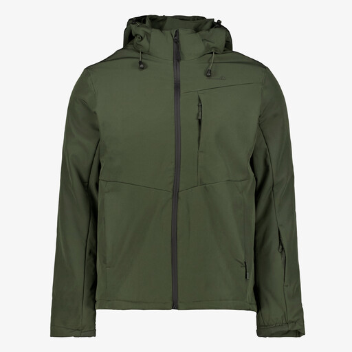 Gewatteerde heren softshell jas groen
