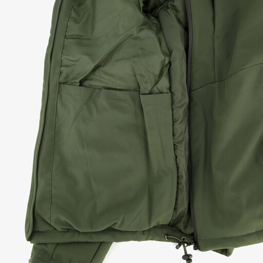 Gewatteerde heren softshell jas groen