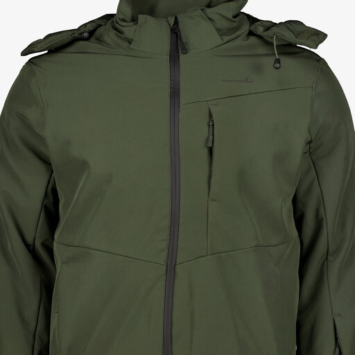 Gewatteerde heren softshell jas groen