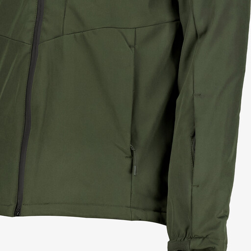 Gewatteerde heren softshell jas groen