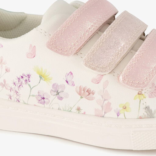 Blue box meisjes sneakers wit met bloemen