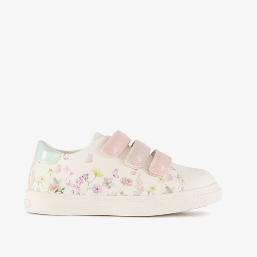 Blue box meisjes sneakers wit met bloemen