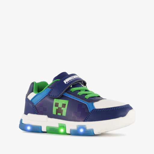 Jongens sneakers blauw groen met lichtjes