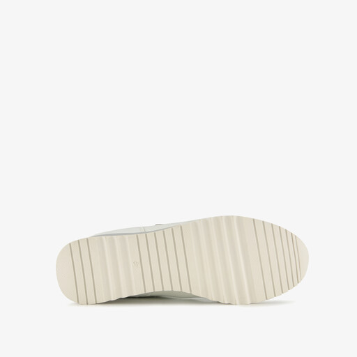 Dames sneakers met rits en veter wit