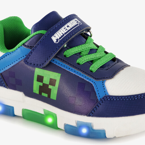 Jongens sneakers blauw groen met lichtjes