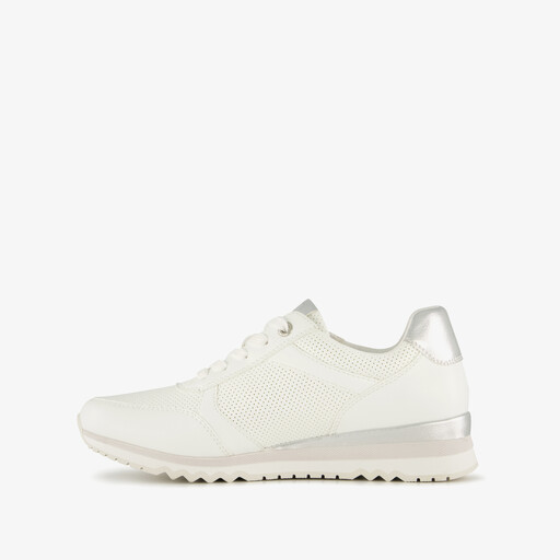 Dames sneakers met rits en veter wit