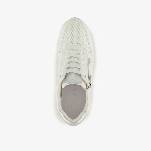 Dames sneakers met rits en veter wit