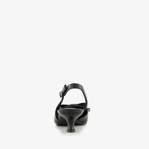 Dames slingback pumps met strik zwart