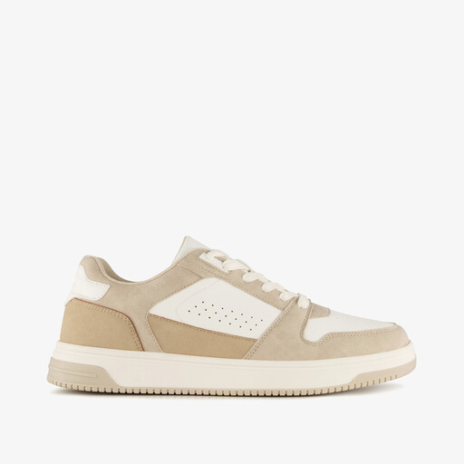 Heren sneakers beige wit