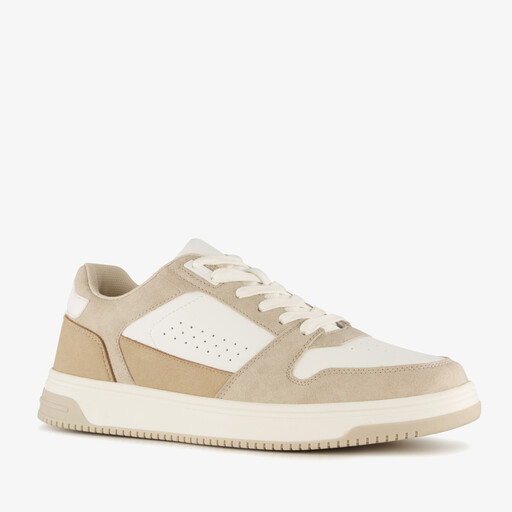 Heren sneakers beige wit