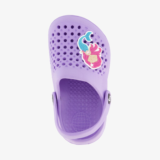 Kinder klompen paars met zeemeermin