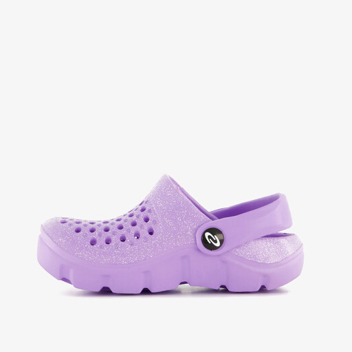 Meisjes klompen met glitters paars