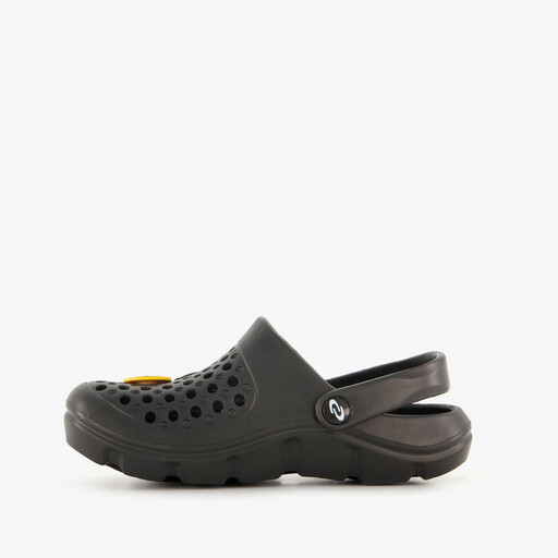 Jongens klompen met smileys zwart